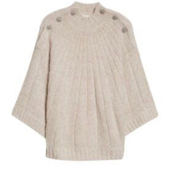 ba&sh Rhinestone Embellished Button Shoulder Sweater - Picture 7 of 8